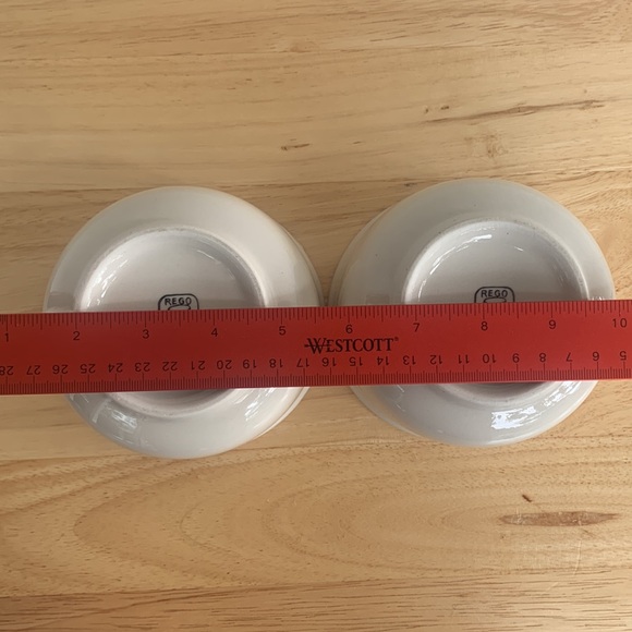 Simple White Ceramic Bowls set of 2.REGO E999 02 6 - Picture 8 of 10
